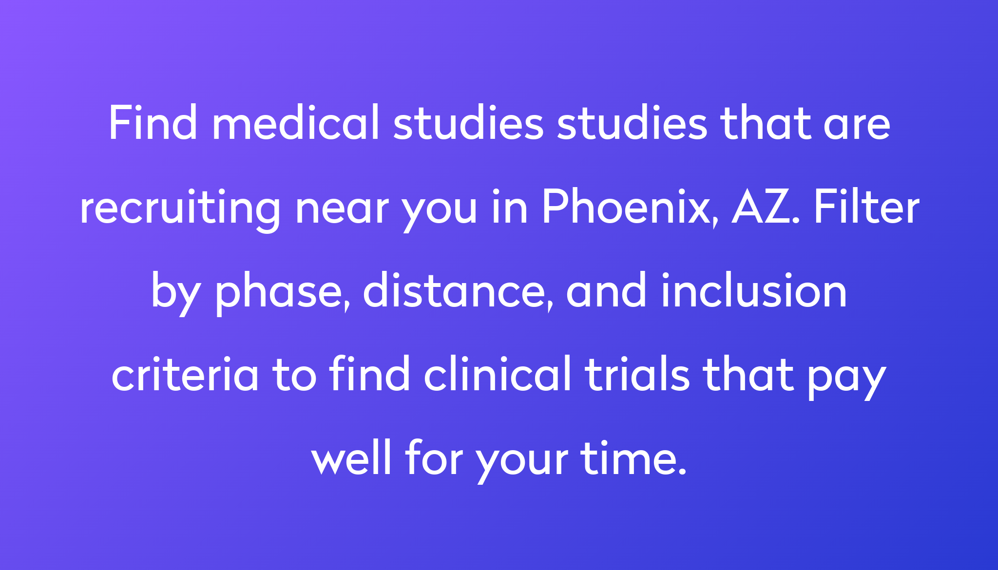 clinical research studies phoenix az